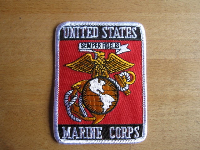 US Marine Corps Embroidered Patch – Iron-On/Sew-On Applique – Veteran Military