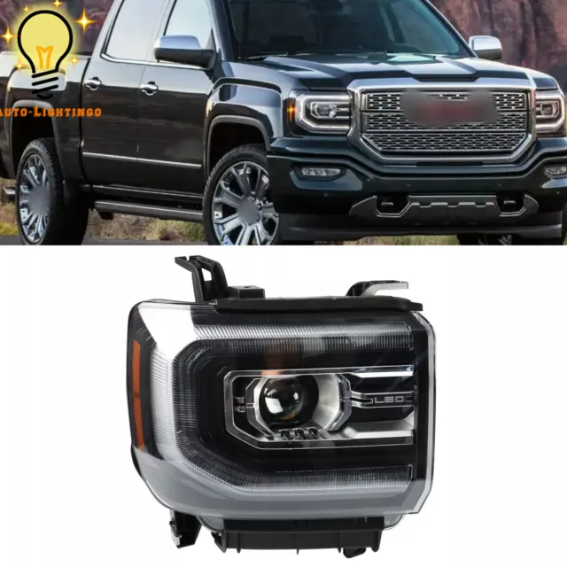 For GMC Sierra 2016 2017 2018 1500 Right Side Headlight Headlamp Assembly