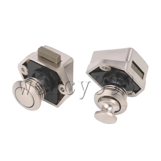25 x Push Button Cabinet Latch for RV Caravan Boat Cupboard Door w/ Screw