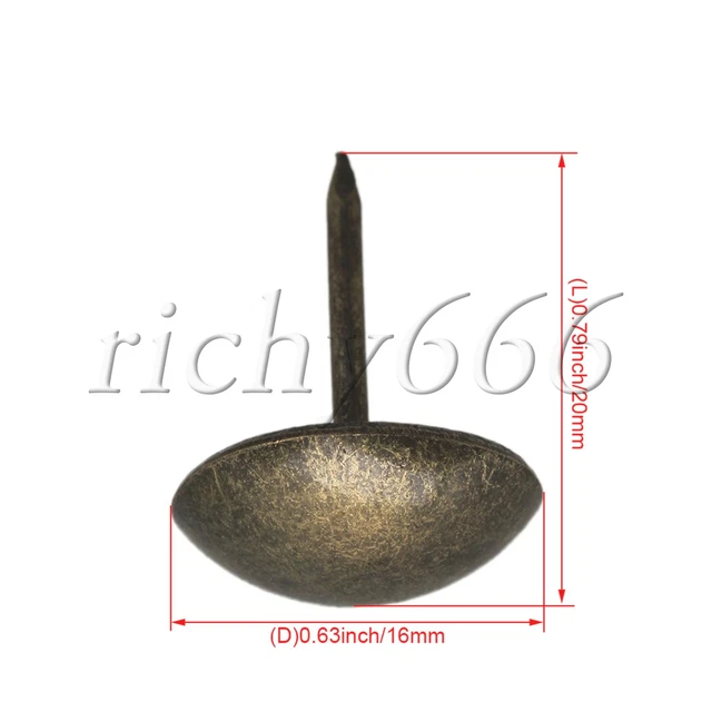 50 juegos vintage tack tack tapicería decorativo para uñas remache 16 mm diapositiva