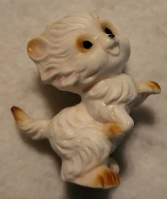 VTG Bone China White Cat with Brown Tip Ears Ceramic / Porcelain Figurine