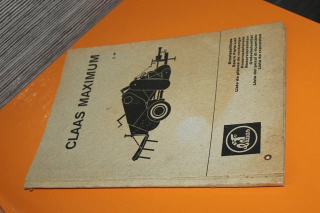 Catalogue De Pièces Détachées CLAAS MERCUR – Service Parts, Occasion – Lisible