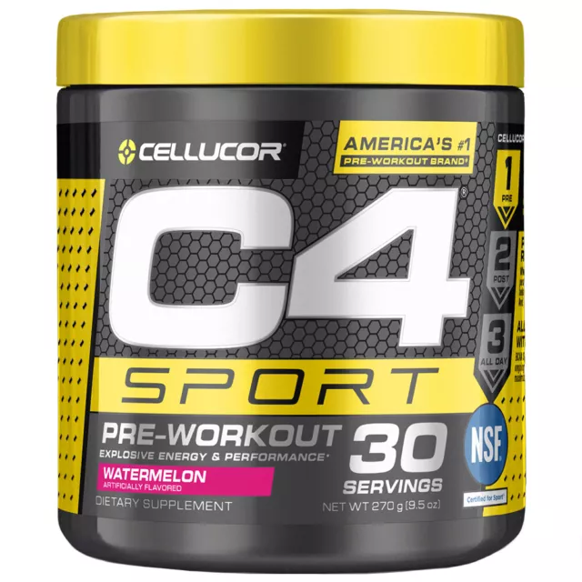 Cellucor C4 Sport Concentrated Energy Pre-Workout Powder Watermelon 285g