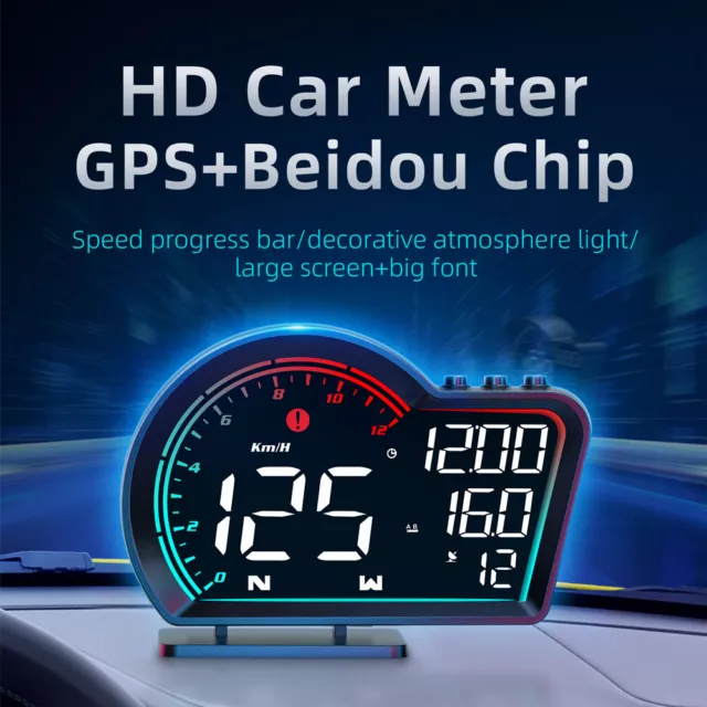 GPS HUD COMPTEUR de vitesse direction de conduite automatique tête haute  voiture EUR 38,39 - PicClick FR