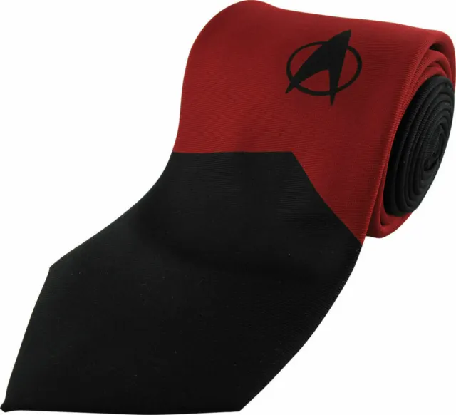 Star Trek The Next Generation TNG Command Mighty Fine Tie Red