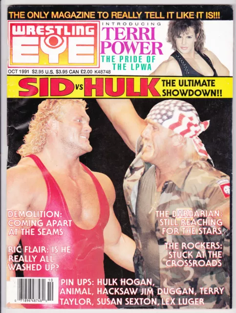 Wrestling Eye Magazine October 1991 Hulk Hogan Sid Justice Terri Power WWF LPWA