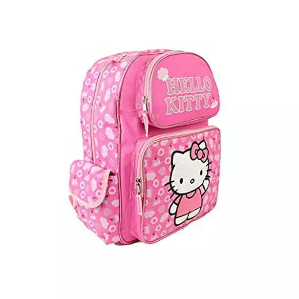 Hello Kitty Flowers Pink Cake Girls Backpack 16" 2