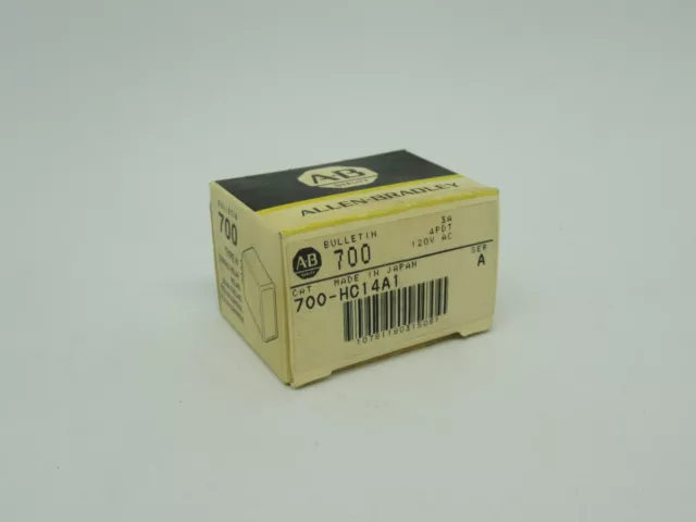 Allen-Bradley 700-HC14A1 Relay Series A 120VAC 50/60Hz 1/10HP 3A 14-Pin NEW
