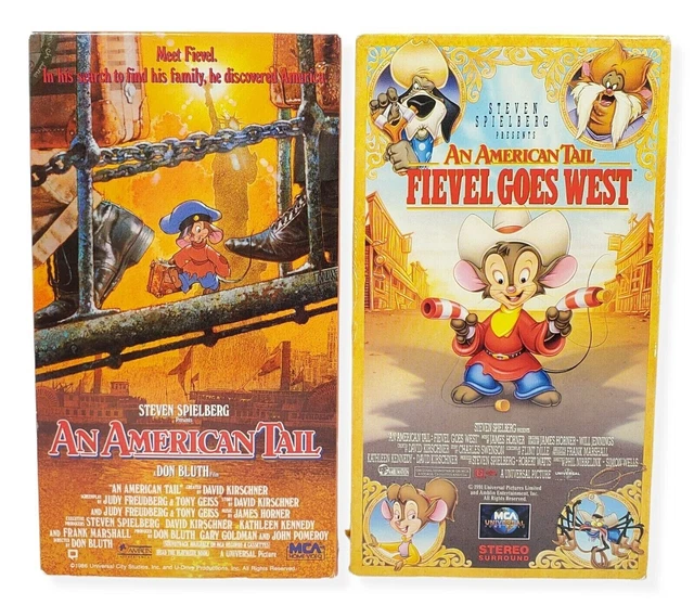 AN AMERICAN TAIL + Fievel Goes West VHS Tapes 1987 1991 Steven ...