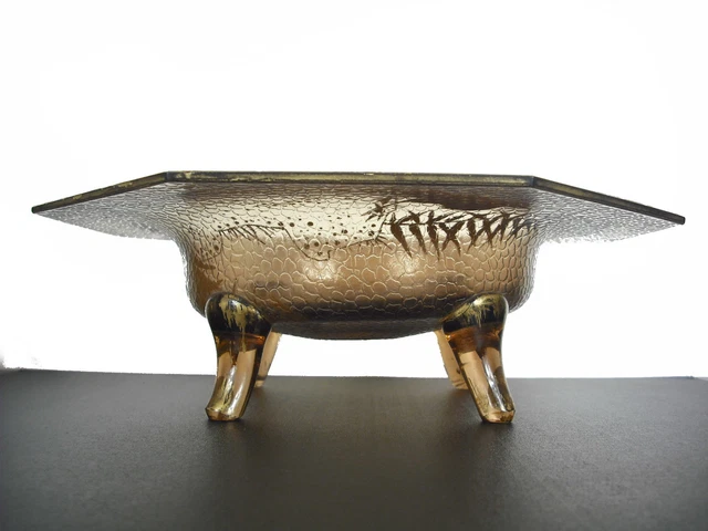 H&H Coppa Goldie In Vetro Con Bordo Oro Cm 21