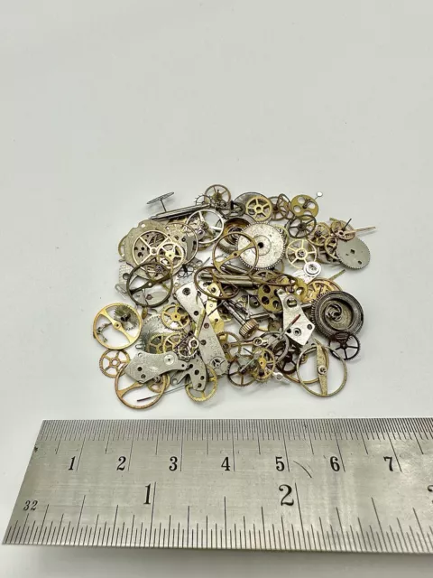 10g pack watch parts steampunk Art craft Jewellery cyberpunk cogs gears DIY