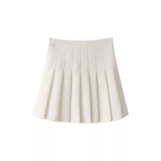 MY# Summer Sweet Women Skirts High Waist Solid Color Cotton School Pleated Skirt