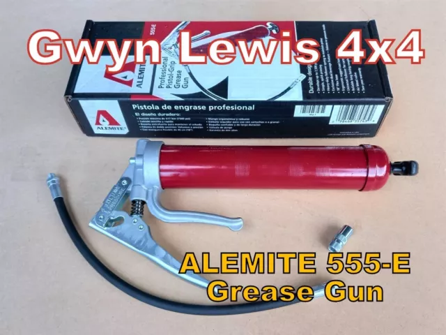 Alemite 555-E Pistol Grip Professional Heavy Duty Grease Gun with 18 inch Flex