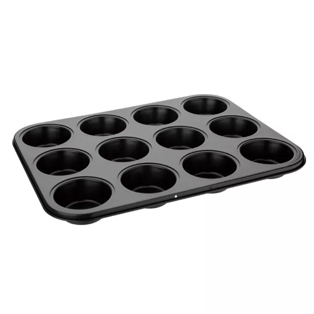 Vogue Carbon Steel Non-Stick Muffin Tray 12 Cup - GD011