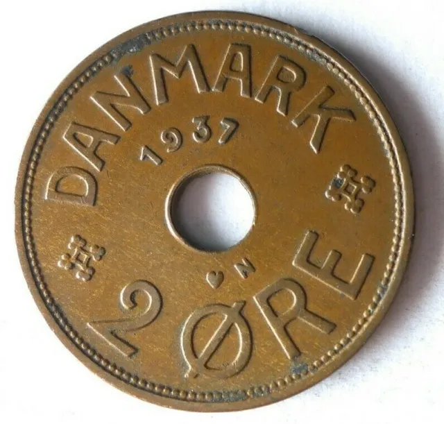 1937 Danimarca 2 Ore - Au - Eccellente da Collezione Moneta - Danimarca Bin Una