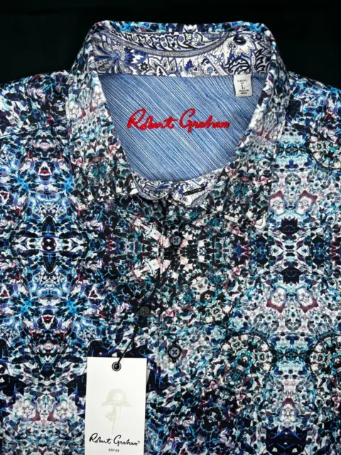 Robert Graham REFRACTION Kaleidoscope $238 Large Classic Fit NWT L