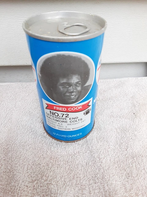 Rc Cola Colts Fred Cook  Straight Steel Soda Can Cans Empty Gar