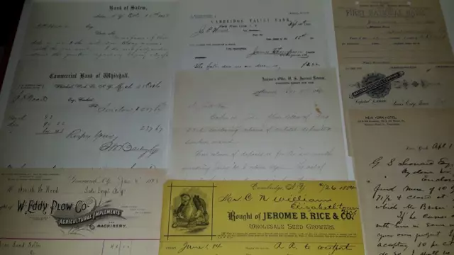 Antique Letterhead Billhead Receipts  1800's  LOT 0608