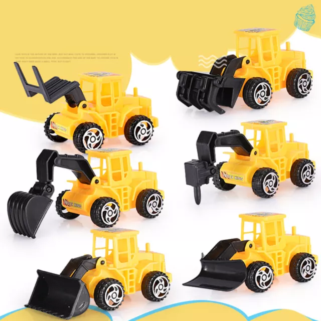 12 Pcs Cake Decorating Engineering Truck Topper Excavator Toy Hat