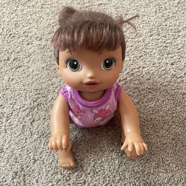 HASBRO BABY ALIVE Baby Go Bye Bye Doll 2016 Drink Wet Crawl