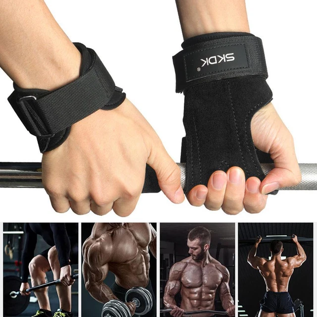 Fitness Gloves For Power Weight Lifting Grips Gym WristWrap Men Workout K9F6