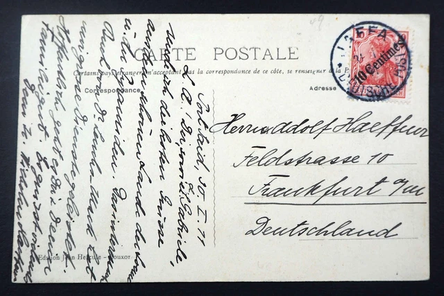 DP Türkei Stpl; "JAFFA 31/1/11" K1 10 C. Pracht-Ansichtskarte, MiNr. 49,Bale 49