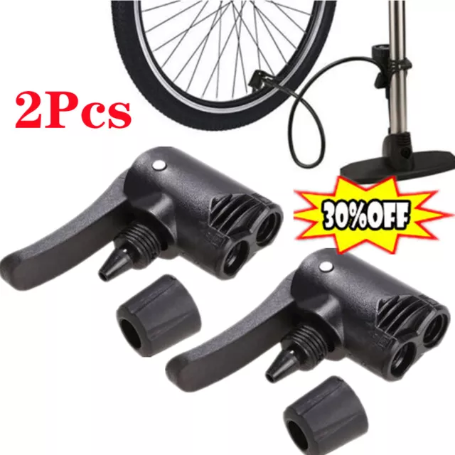 2X Fahrrad Reifen Schlauch Ersatz Presta Dual Head Luftpumpe Ventil NICE