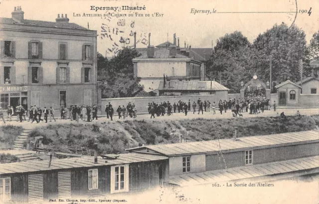 Cpa 51 Epernay Les Ateliers Du Chemin De Fer De L'est