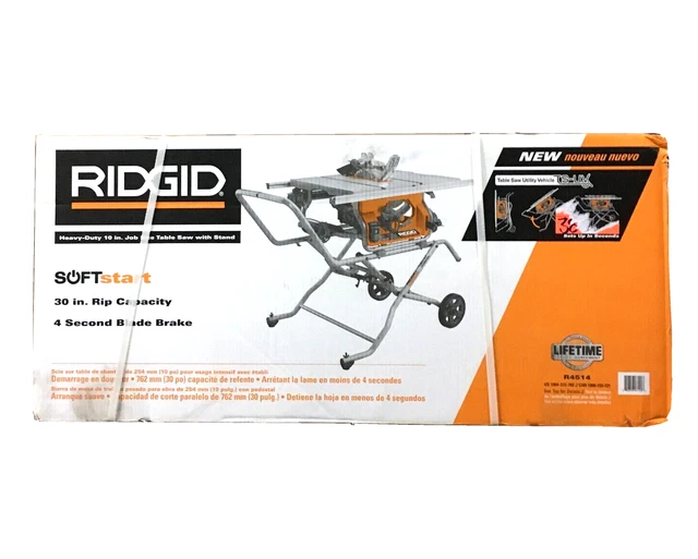RIDGID 10INCH HEAVYDUTY Table Saw R4514, Job Site Table Saw Utility
