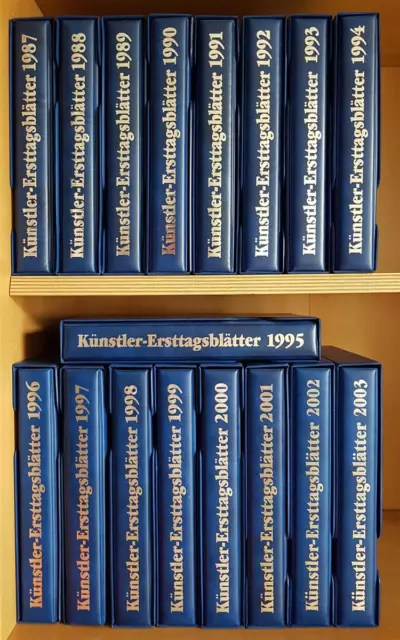 17x Künstler ETB Ersttagsblatt Album Deutschland BRD 1987-2003