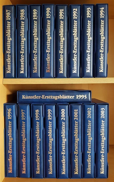 17x Künstler ETB Ersttagsblatt Album Deutschland BRD 1987-2003