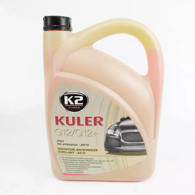 K2 KULER Kühlerfrostschutz Fertiggemisch rot bis -35°C 5 Liter T205C G12 G12+