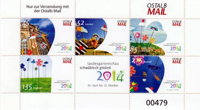 Deutsche Privatpos - Ostalb Mail - Bogen - Landesgartenschau 2014, postfrisch