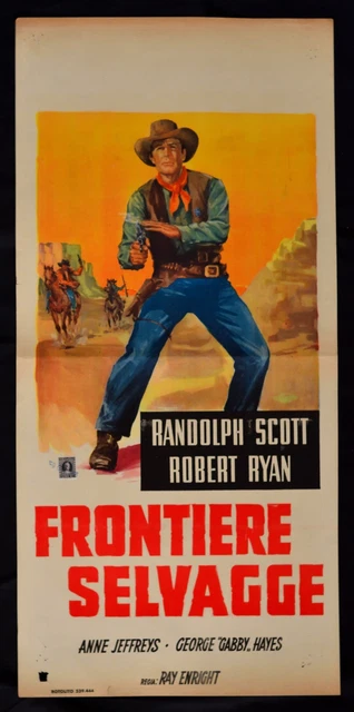 Affiche Frontières Sauvages Randolph Scott Robert Ryan Enright Jeffreyes B77