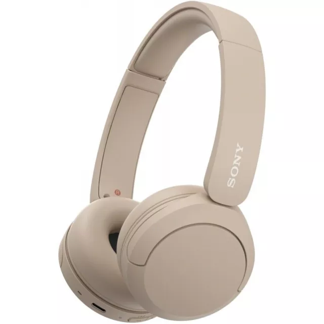 Sony WH-CH520 Bluetooth-Kopfhörer beige On-Ear Headset kabellos DSEE Sound