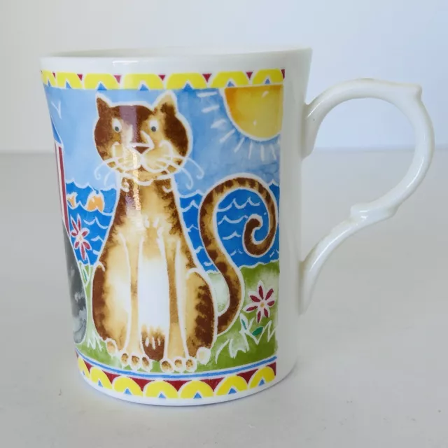 Coffee Mug Tea Cup Featuring Cats at the Seaside Beach Kingsbury Fine Bone China