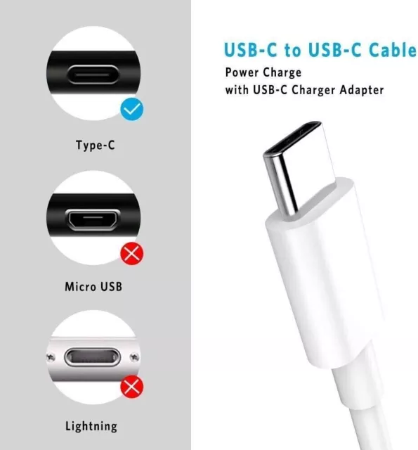 For Motorola G6/G6 Play/ G7 Power/G9 Plus Super Fast Plug Charger Cable Type C 2