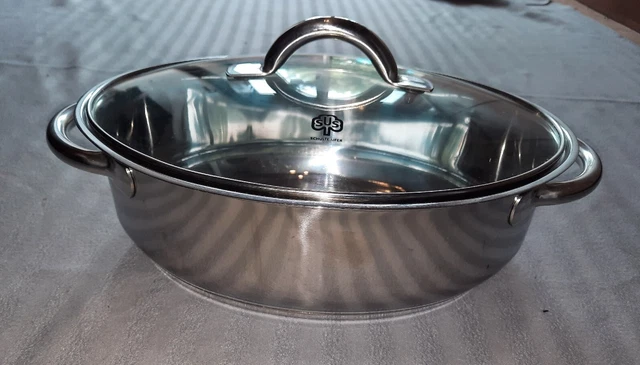Schulte-Ufer Bräter, Topf, m. Glasdeckel, 30cm, Induktion, Nur einmal benutzt