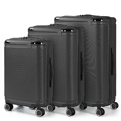 Luggage 3 Piece Set Suitcase Spinner Hardshell Lightweight w/TSA Travel Trolley