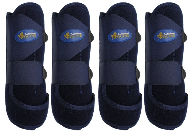 Horse Medium Professional Equine 4 pack Sports Medicine Splint Boots NAVY 4127C