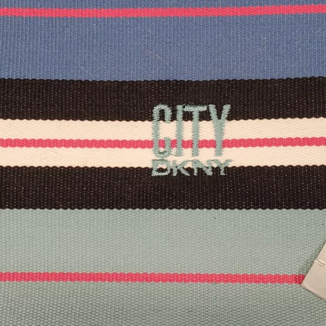 DKNY City Pacific Multi Colored Striped Shopper Beach Handbag Purse Leather NWT 3