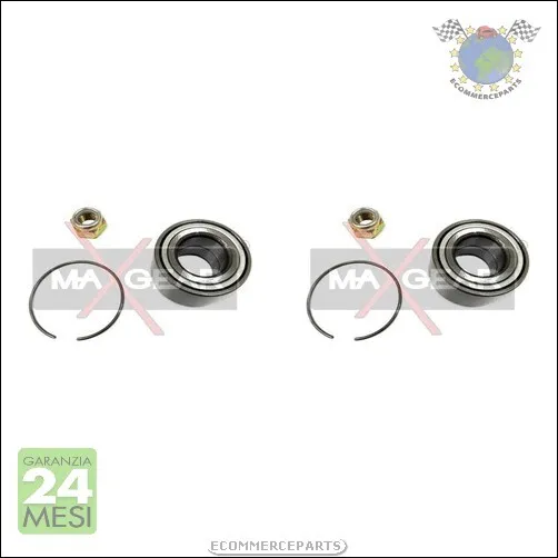 2x Mozzo cuscinetto ruota Maxgear Anteriore per DACIA SANDERO LOGAN NISSAN KUBI