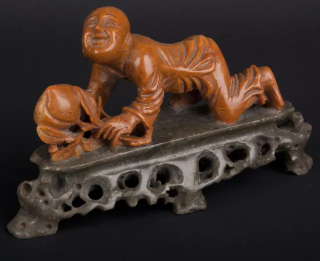 China 19. Jh. Speckstein Skuptur - A Chinese Soapstone Carving - Cinese Chinois