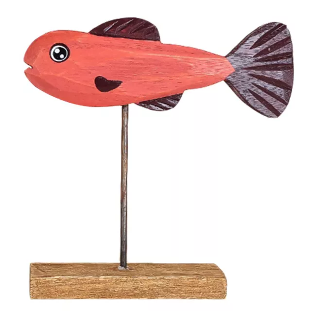 Fish Ornament No Odor Delicate Vivid Appearance Miniature Fish Wood