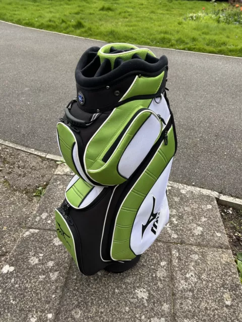Mizuno 14-Way Golf Cart Bag - Green/White/Black