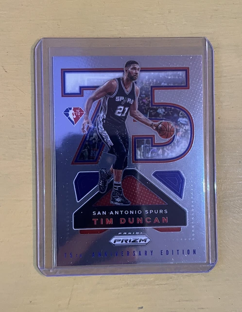 2021-22 Panini Prizm - TIM DUNCAN - 75th Anniversary San Antonio Spurs #19 💎💎