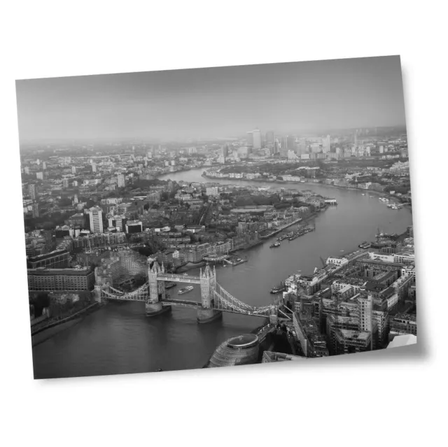 8x10" Prints(No frames) - BW - Tower Bridge London Thames UK  #42073