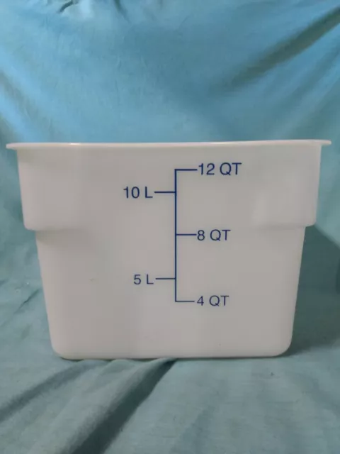 Choice Commercial Food Storage Container White 12qt square BPA Free 11x11x8