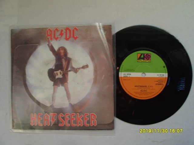 AC/DC HEATSEEKER ATLANTIC RECORDS UK VINYLE SINGLE dans POCHETTE PHOTO ...