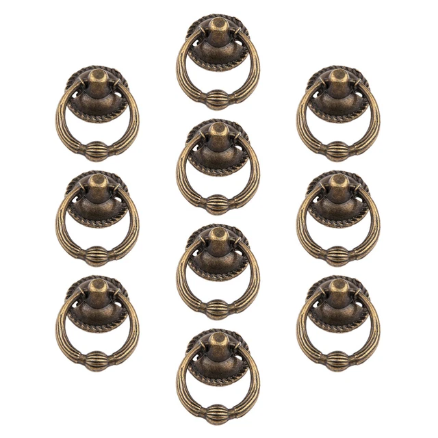 Maniglia cassetto vintage federe toraciche rotonde maniglie armadio in ottone valigia 10 set